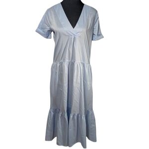 MELLODAY Nordstrom Light Blue Tiered Dress with Pockets!